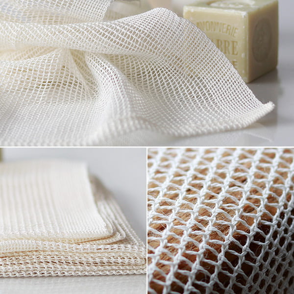 亀の子たわしの「麻ボディタオル」かため