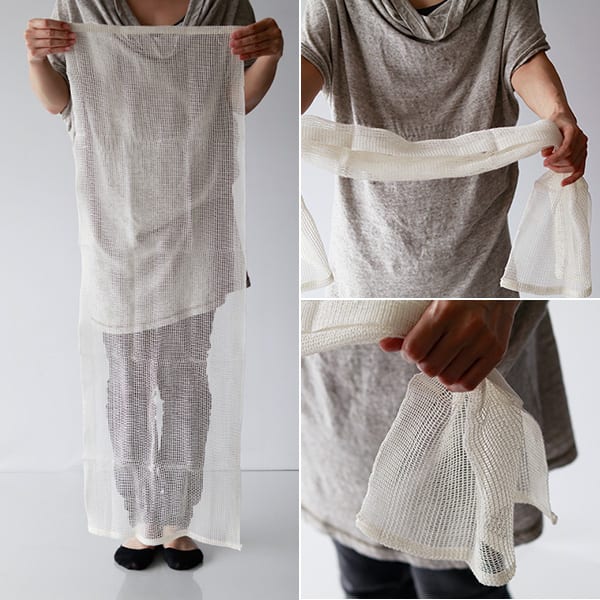 亀の子たわしの「麻ボディタオル」かため